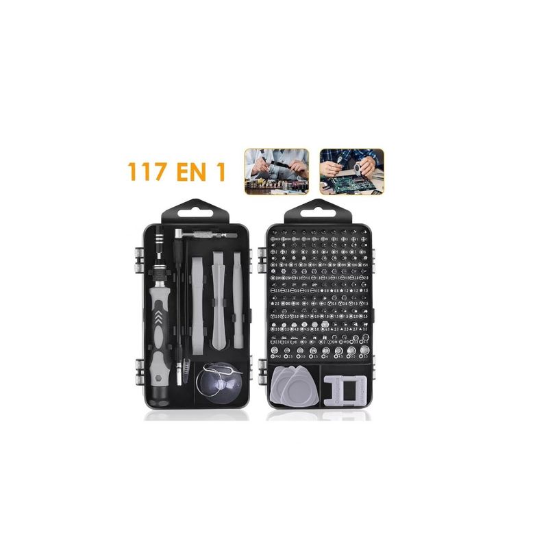 GENERICO - Kit Juego Destornillador Precisión Magnéticos 117 En 1