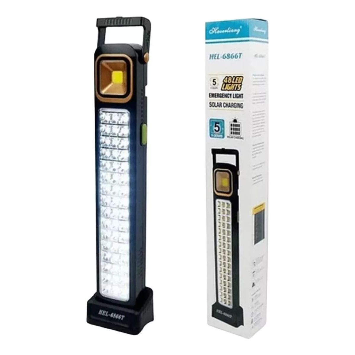 GENERICO - Lampara De Emergencias Solar Recargable Luz Focos 48 Led Usb