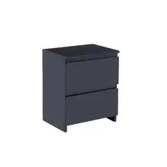 GENERICO - Velador Cajon Doble Minimal Oscuro