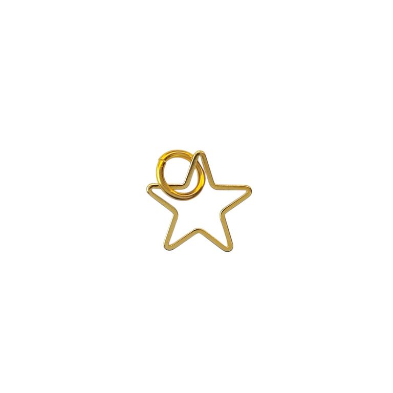 Colgante Estrella Calada Mini Enchapado Oro 18K Dorado TALLA UNICA