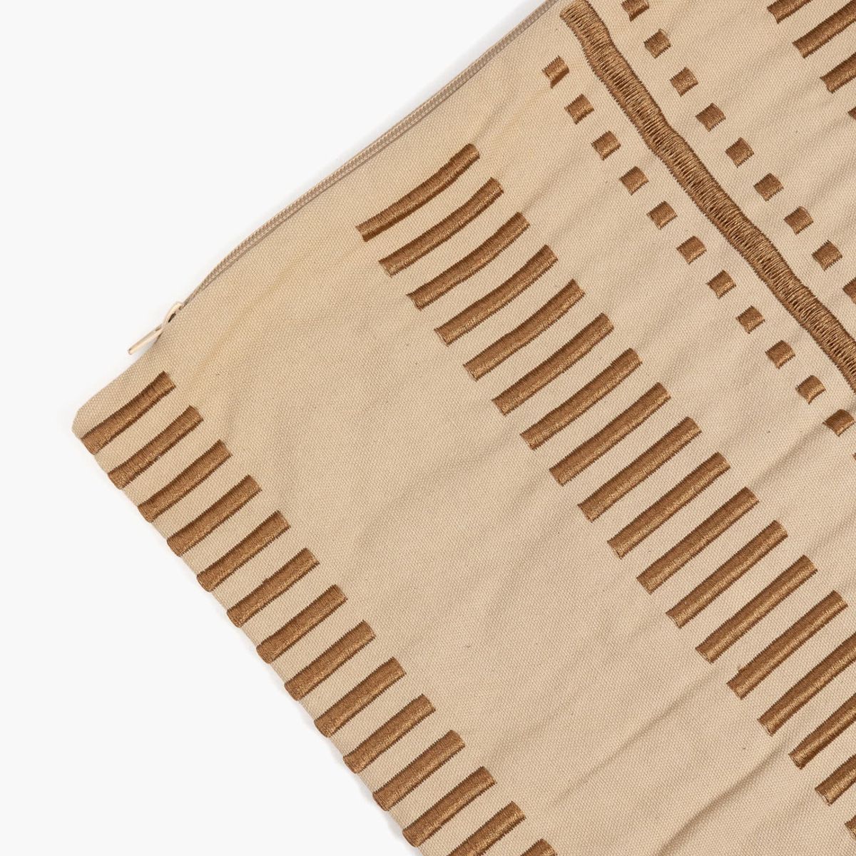 LOUNGE - Cojín Algodón Costuras 45 X 45 Beige LOUNGE