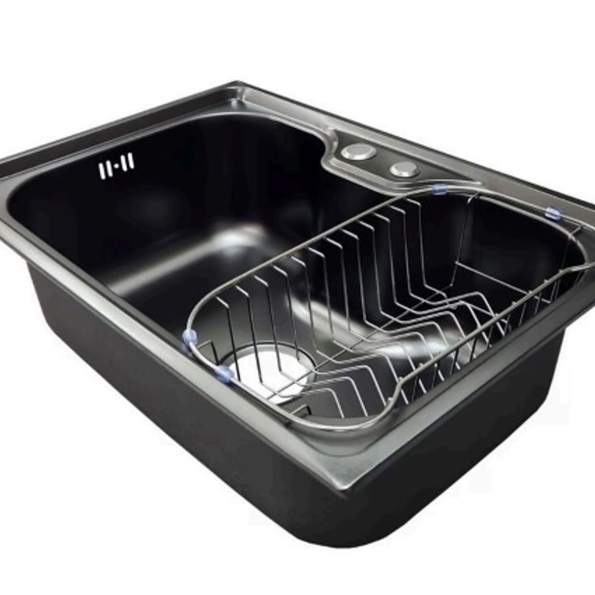 OEM - Lavaplatos Dekora 60X42cm Negro Sobre Cubierta.