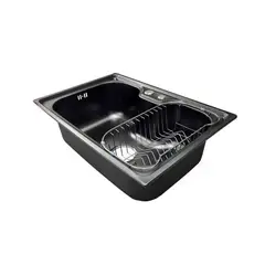 OEM - Lavaplatos Dekora 60X42cm Negro Sobre Cubierta