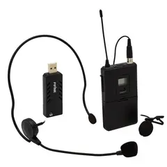 FIFINE - MICRÓFONO USB INALÁMBRICO DE SOLAPA CON AUDÍFONO K031B