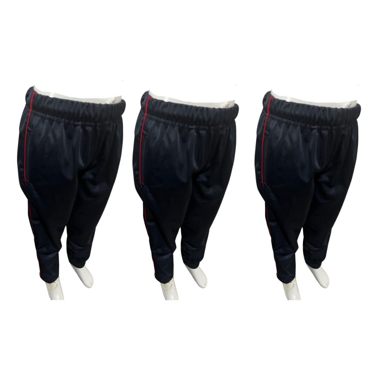 GENERICO - Pack 3 Pantalones Buzo Fantasía Juvenil Escolar con líneas rojas