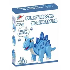 OEM - Bloques De Construcción De Eva 3D Stegosaurus 48 Piezas