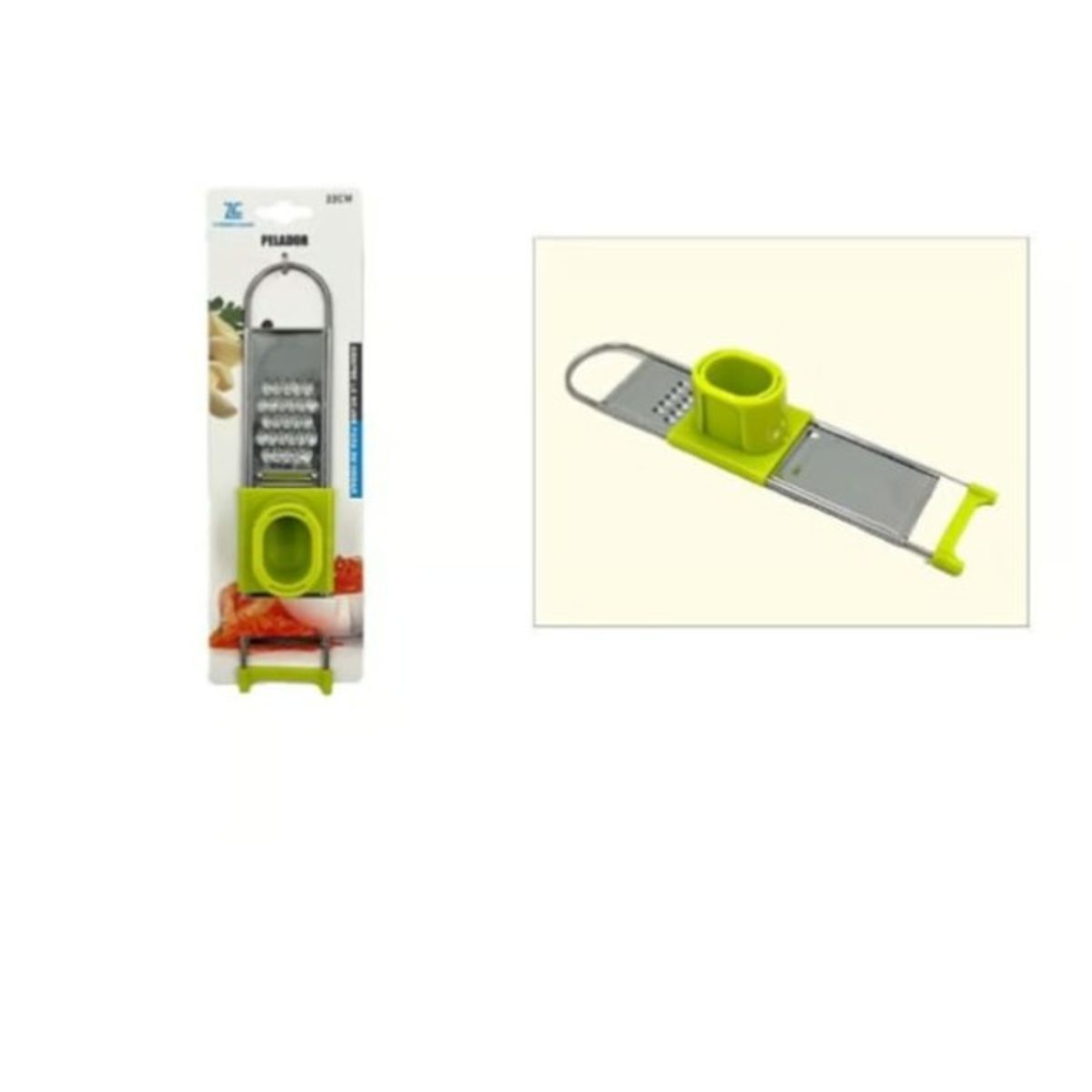 GENERICO - Pelador Rallador De Verduras Acero Inoxidable