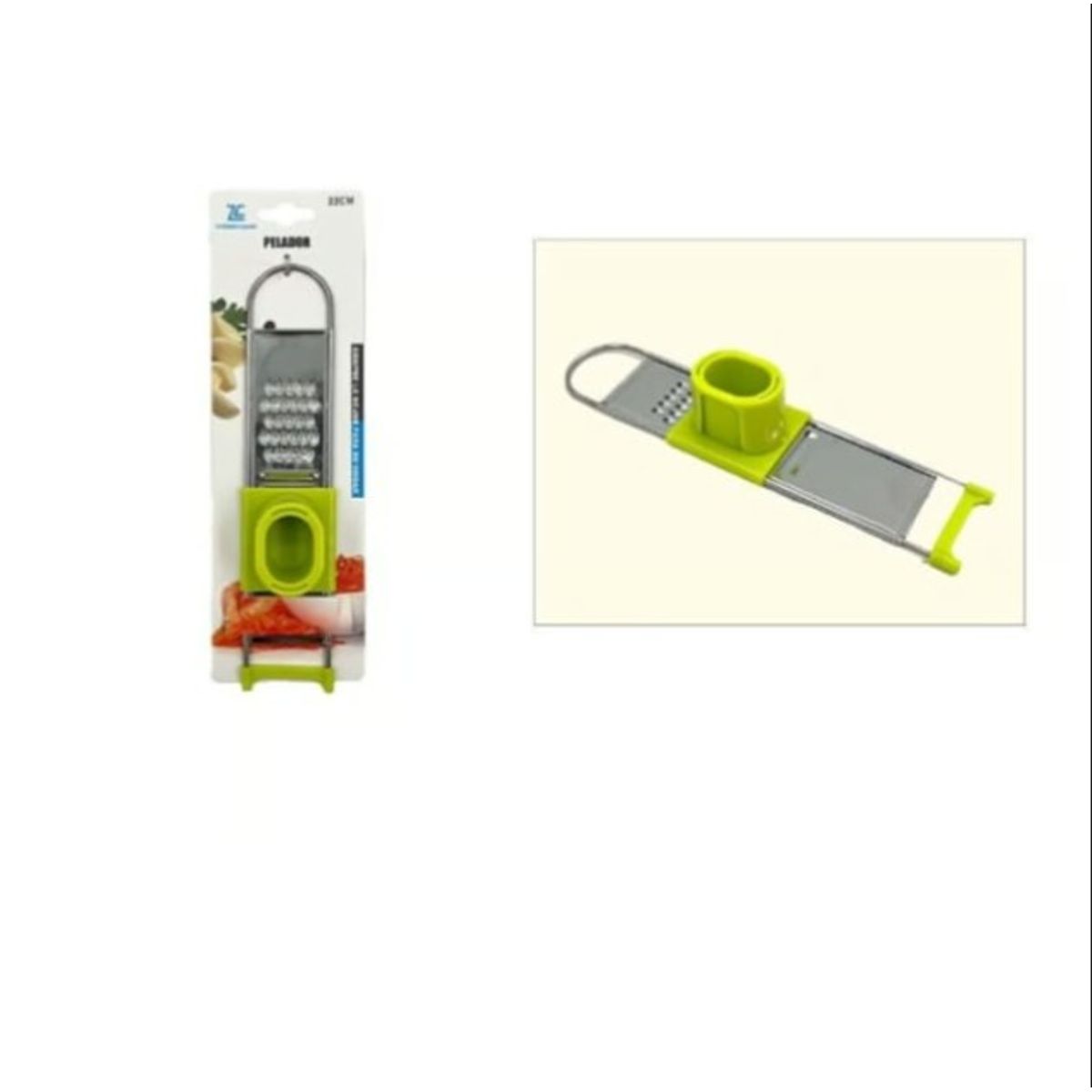 GENERICO - Pelador Rallador De Verduras Acero Inoxidable