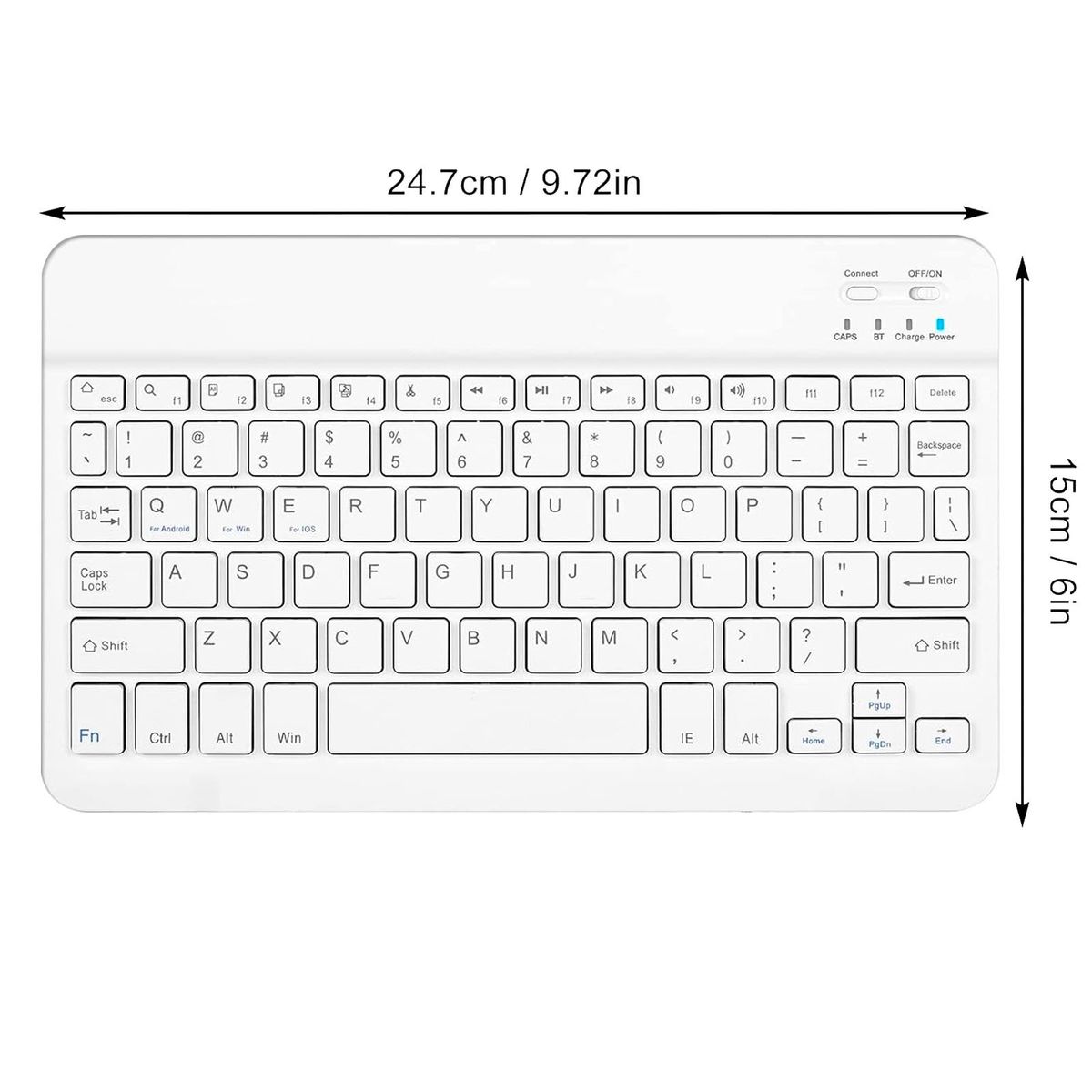 MOTOMO - Combo Teclado Mouse Inalambrico Bluetooth Recargable Blanco