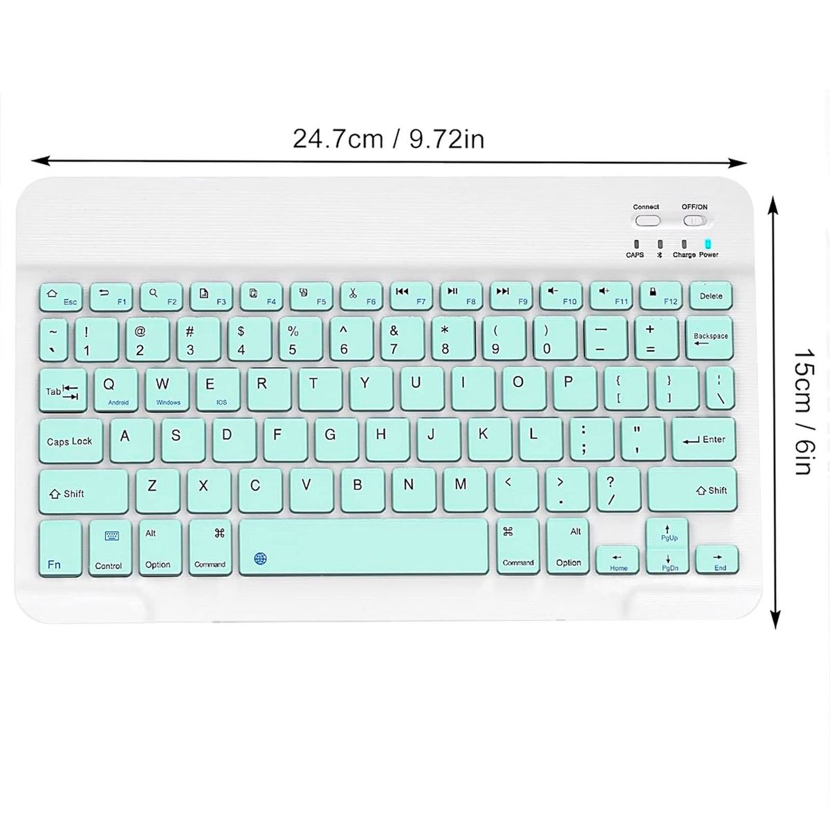 MOTOMO - Combo Teclado Mouse Inalambrico Bluetooth Recargable Turquesa