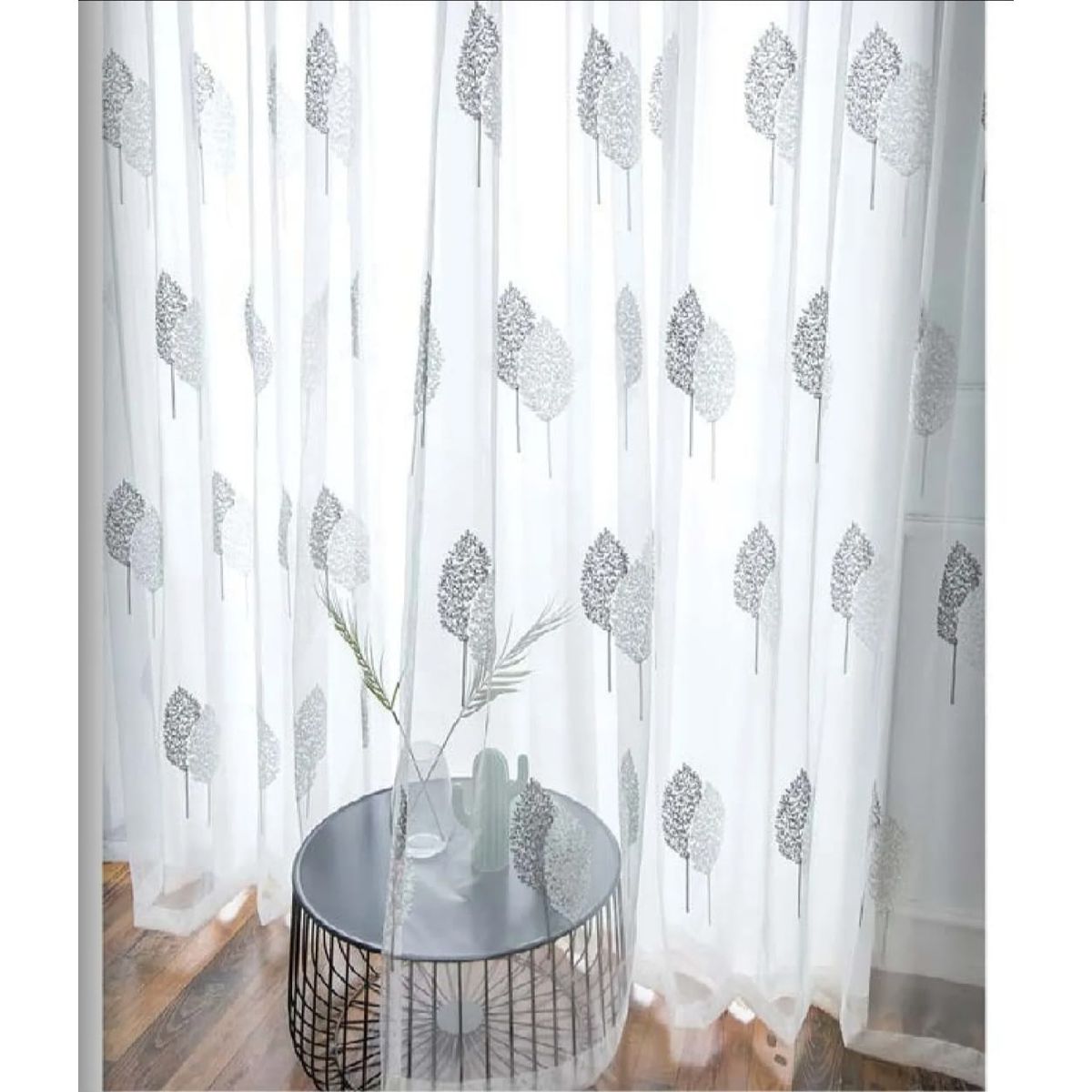 GENERICO - set de 2 visillos bordados 140x230