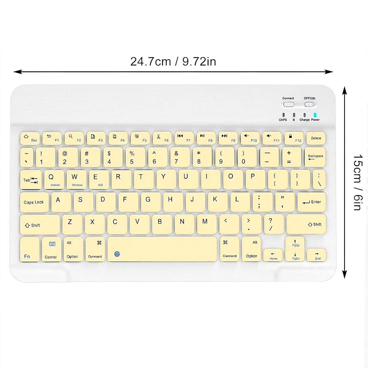 MOTOMO - Combo Teclado Mouse Inalambrico Bluetooth Recargable Amarillo