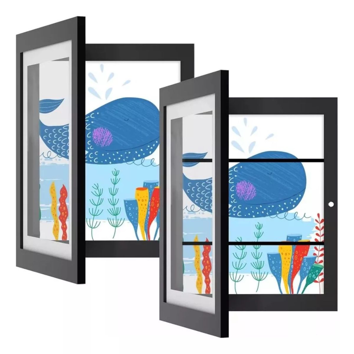 MUNDO MAGIA - Marcos De Arte Para Niños Con Apertura Dibujo Portafolio 2p