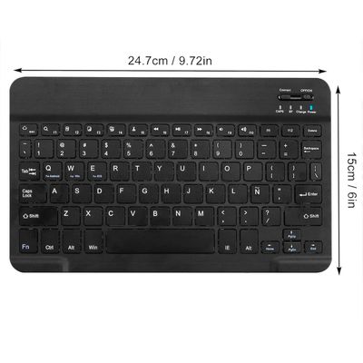 Imagen 2 del producto Combo Teclado Mouse Bluetooth Español Con Ñ Recargable Negro