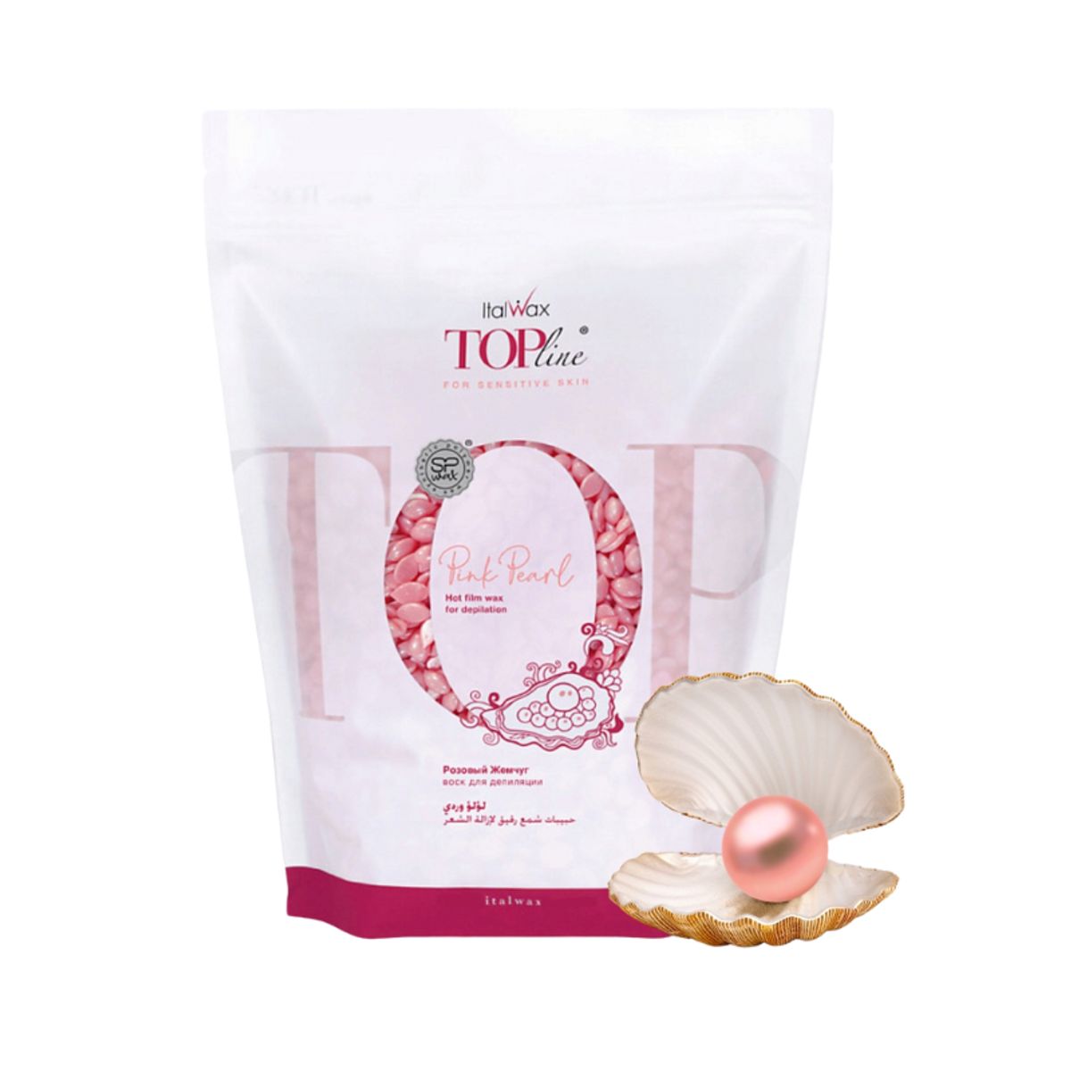 ITALWAX - Pack de Olla y cera Elástica Alta Gama Italwax Pink Pearl Piel Sensible