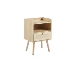 GENERICO - Velador Mesh Rattan con Cajon y Espacio