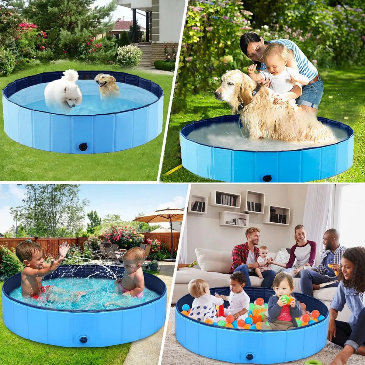 OEM - PISCINA PLEGABLE BAÑERA PARA MASCOTAS 80 CM