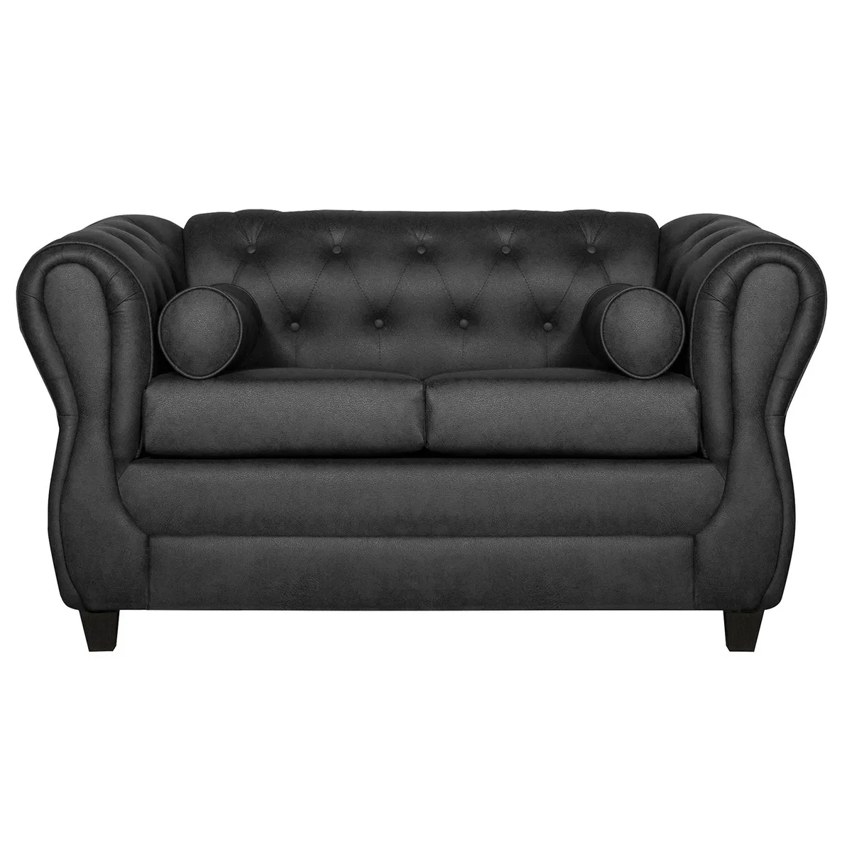 RUZAM MOBEL - JUEGO DE LIVING 2-1-1 CHESTERFIELD NEGRO