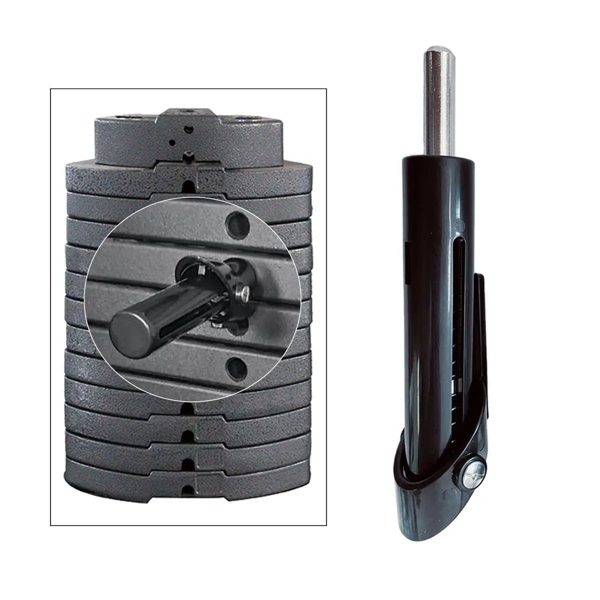 BASKO FITNESS - Pasador automatico para serie descendente Unidad