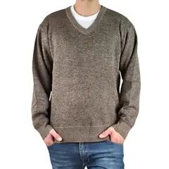 MPROPIA - Sweater Hombre Frisado Tejido Cuello V Colores 1368