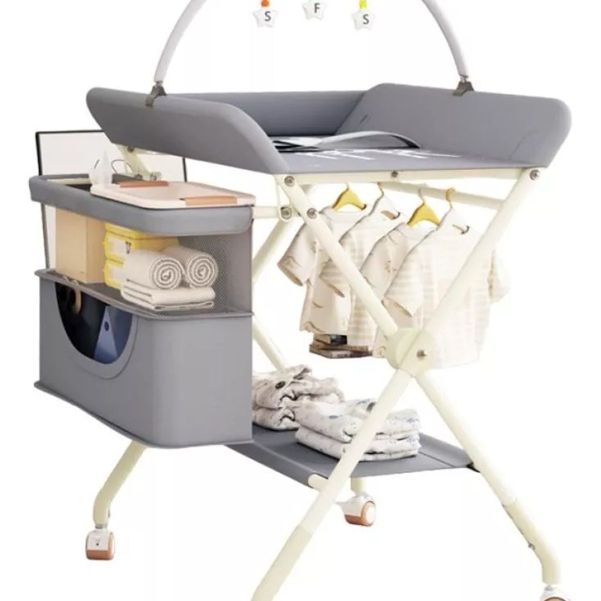 MUNDO MAGIA - Cambiador Mudador De Pañales De Bebé Portatil Con Colgador