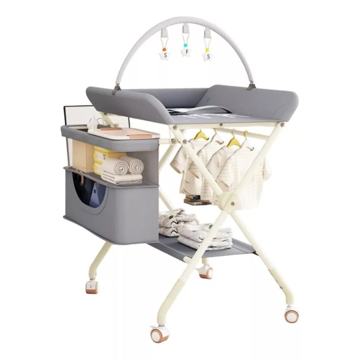 MUNDO MAGIA - Cambiador Mudador De Pañales De Bebé Portatil Con Colgador
