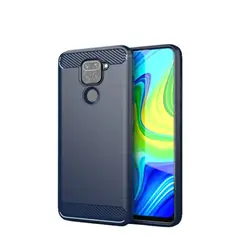 GENERICO - Carcasa silicona flexible compatible con Xiaomi Redmi Note 9 / Azul