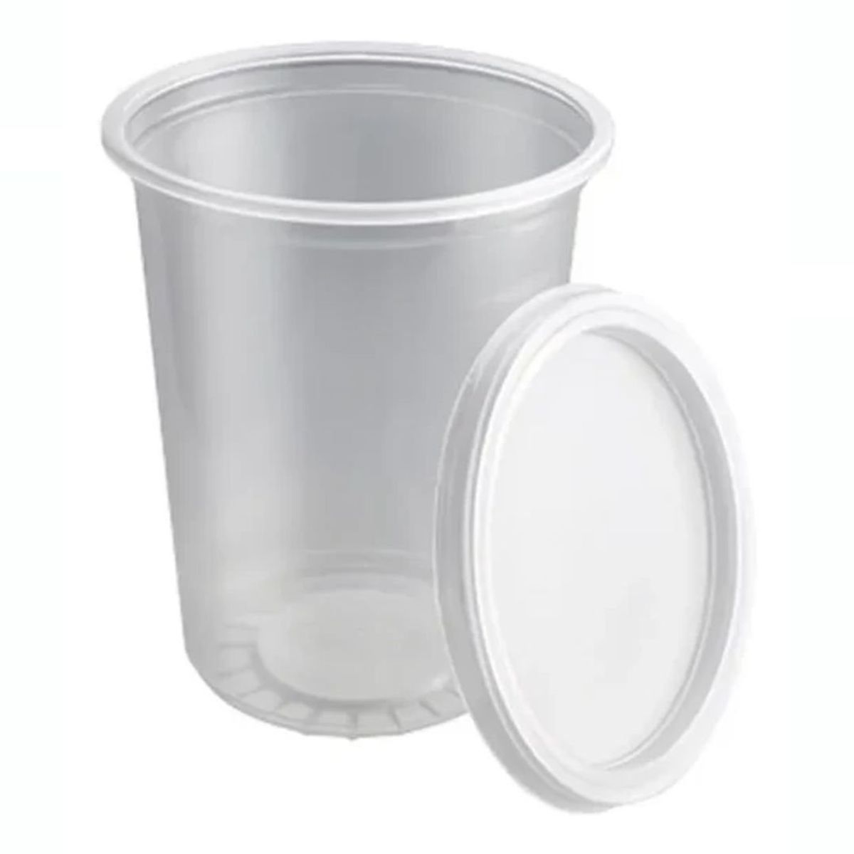 GENERICO - Pote Liso Transparente Con Tapa 32oz / 1 Litro (50 Unidades)