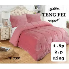 ANGELES DEL HOGAR - Cobertor Plush Con Chiporro Ten Fei 2 Plazas Rosa