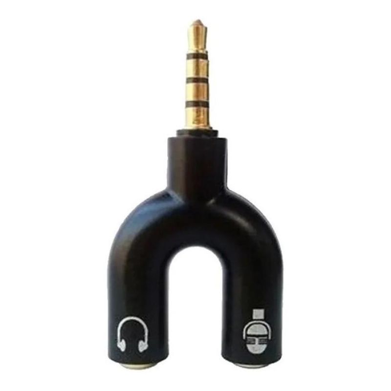 GENERICO - Adaptador Splitter de Audio y Micrófono Jack 3.5mm PS4