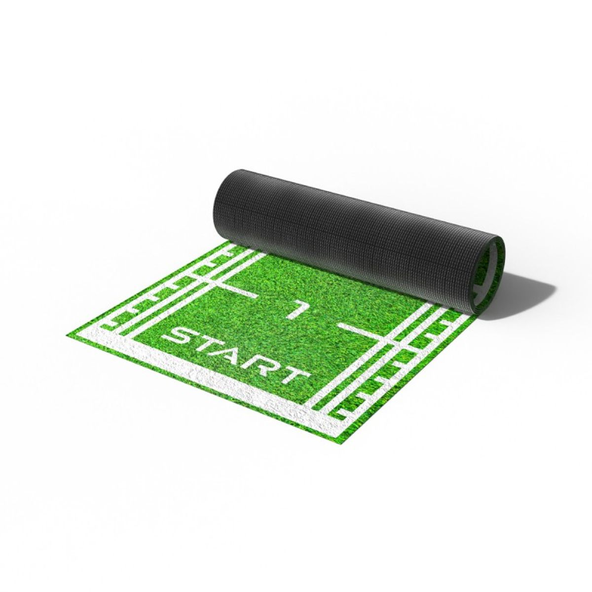 BASKO FITNESS - Pasto sintético demarcado alta densidad 10 mts x 2 mts x 15 mm