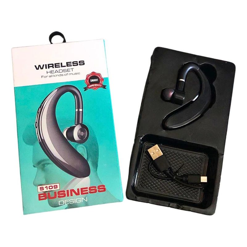 GENERICO - Auricular Bluetooth Inalámbrico con Gancho y Sonido HD
