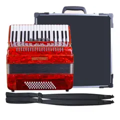 MEISTEHAFT - ACORDEON 60 BAJOS 5 REGISTROS ROJA MEISTEHAFT.