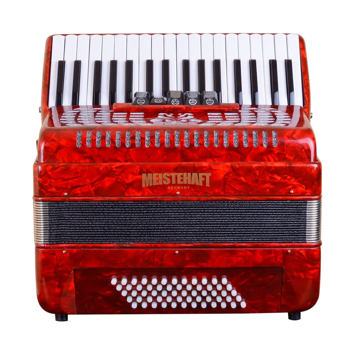 MEISTEHAFT - ACORDEON 60 BAJOS 5 REGISTROS ROJA MEISTEHAFT.