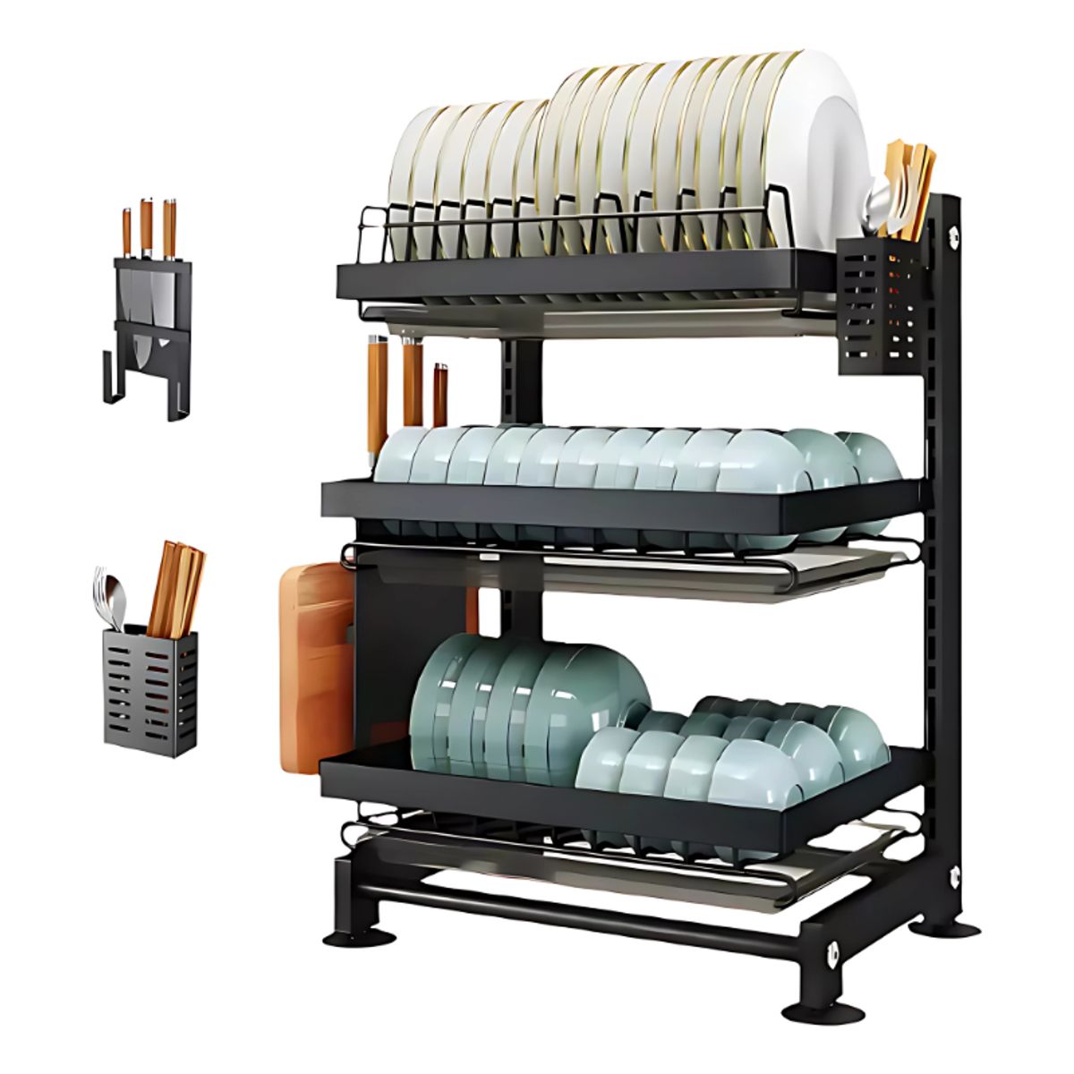 GENERICO - Escurridor Secador Loza 3 Niveles Organizador De Cocina