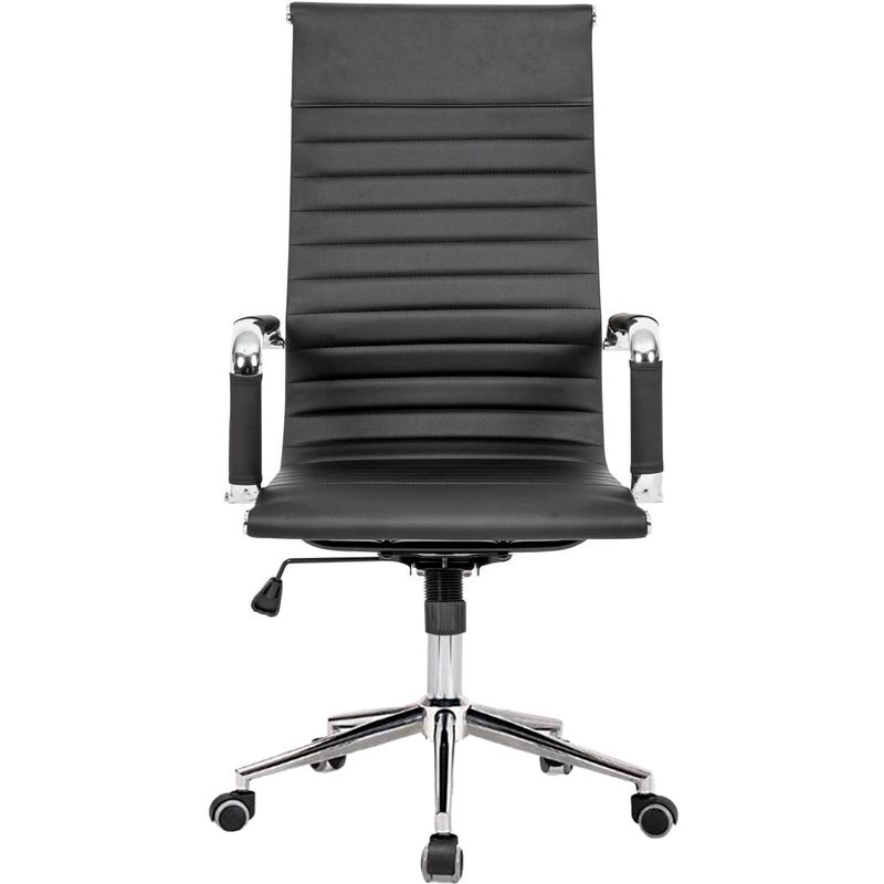 RD - Silla De Escritorio Sillón Ejecutivo Ergonómico Regulable Negro
