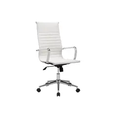 RD - Silla De Escritorio Sillón Ejecutivo Ergonómico Regulable Blanco
