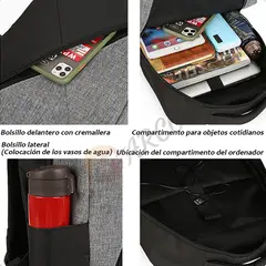 GENERICO - Mochila Unisex 40L con Compartimento para Computadora