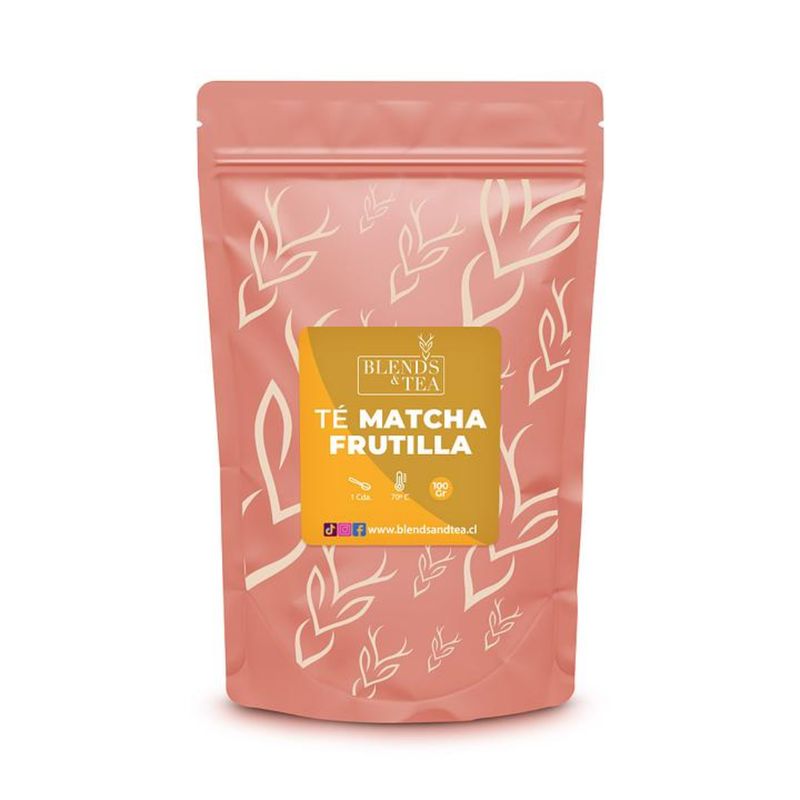 GENERICO - Matcha Frutilla 100 gr Blends & Tea - Rosa