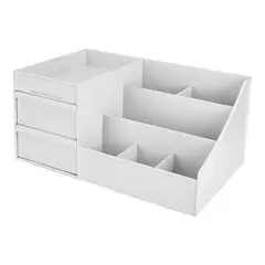 GENERICO - Organizador Acrílico Blanco para Escritorio y Oficina