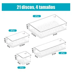 GENERICO - Organizador de Almacenamiento de 21 Cajones Transparente
