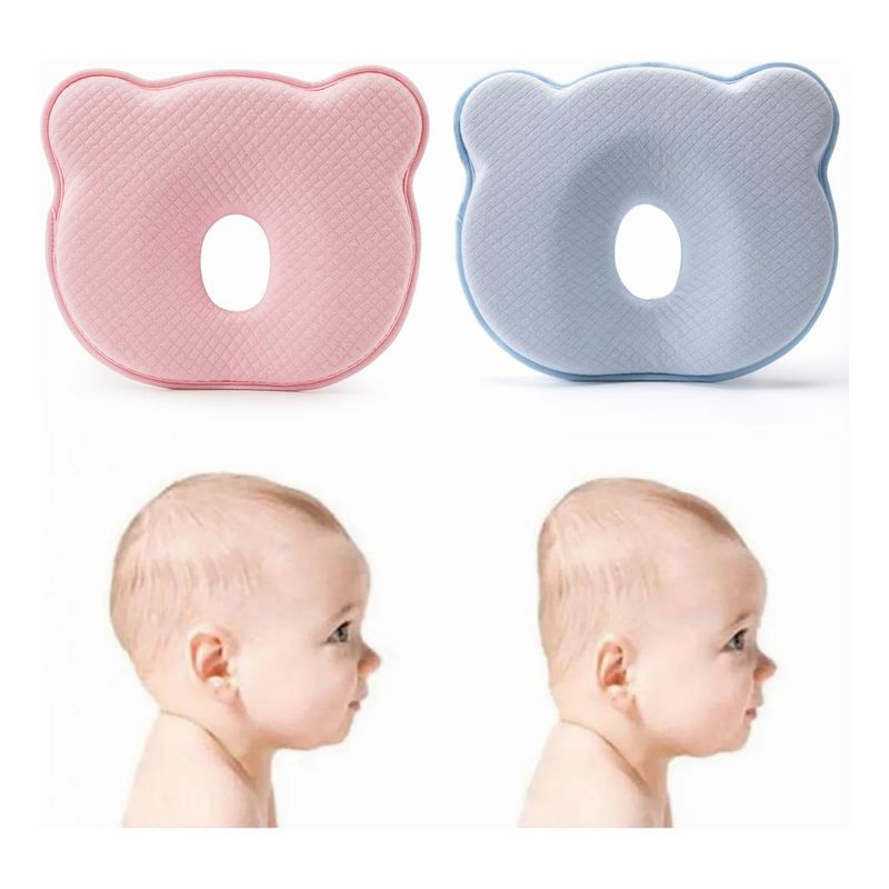 GENERICO - Almohada Ergonómica Antiplagiocefalia para Bebés Suave