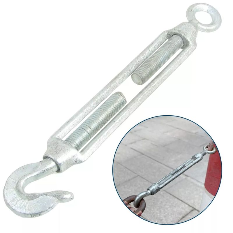 GENERICO - Tensor Ojo Gancho 1/2 M12 Galvanizado 12 Unidades Dicas