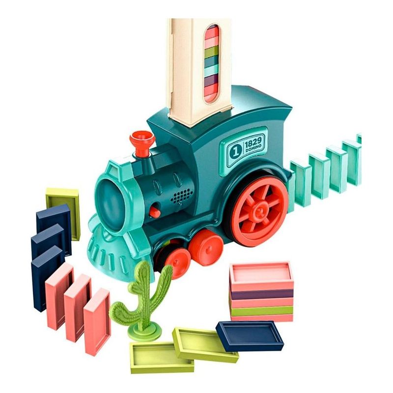GENERICO - Tren Domino de Bloques: Diversión Creativa para Niños