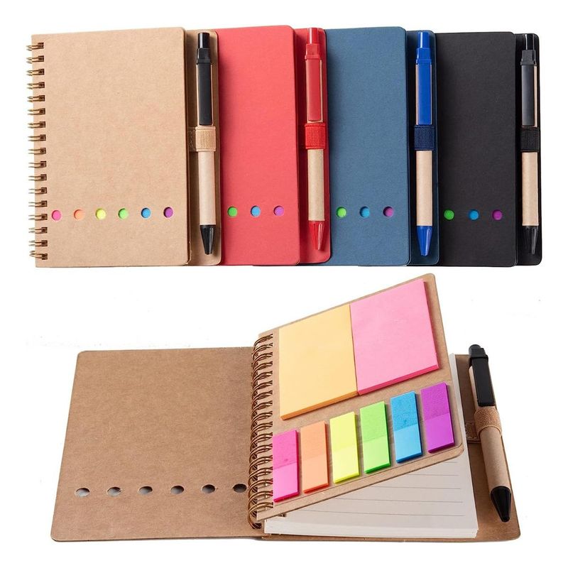 GENERICO - Cuaderno Multifuncional 280 Hojas con Notas Adhesivas