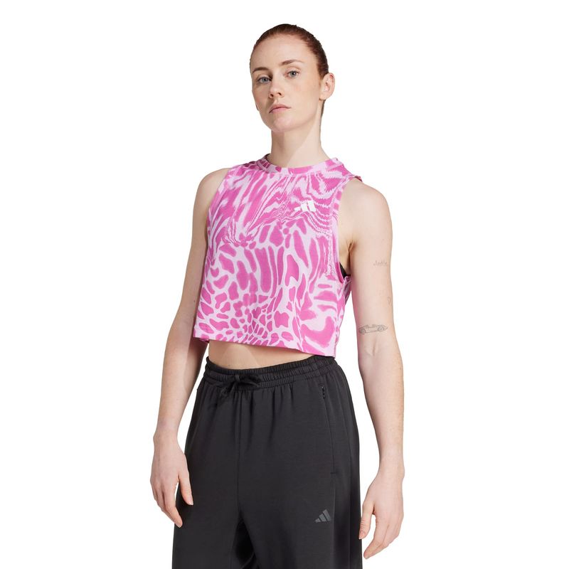 ADIDAS - Camiseta sin mangas Train Essentials estampado integral para entrenamiento
