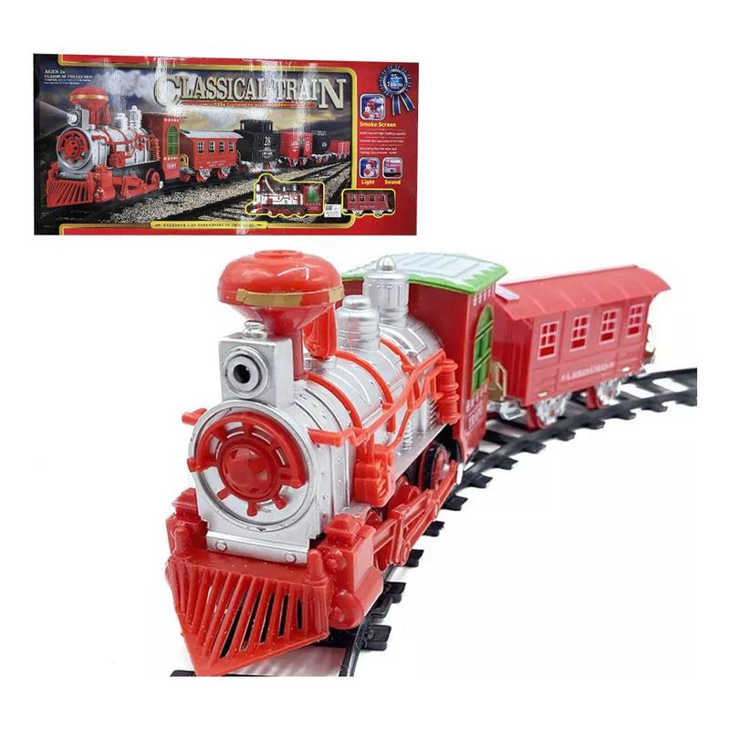 GENERICO - Tren Juguete Infantil con Luces, Sonidos y Vapor Divertido
