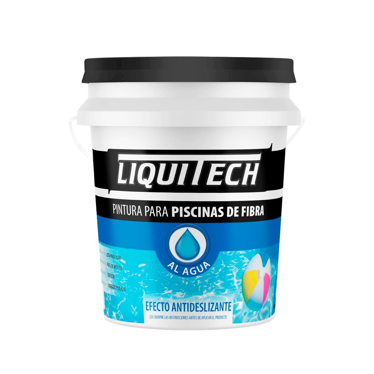 GENERICO - Pintura para piscinas de fibra Liquitech 10Lts Celeste Aruba