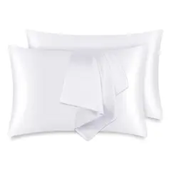 GENERICO - Funda de Almohada de Seda Satén 600 Hilos Ultra Suave