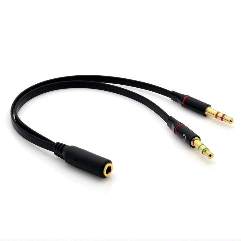 GENERICO - Adaptador de Audio 3.5mm para Auriculares con Micrófono
